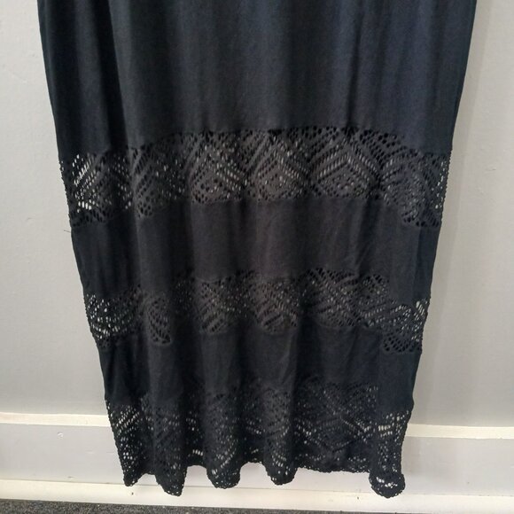 Spense Women's Dress Sz L Black Long Sleeveless Maxi Stretch Crochet NWT $49.99‎ - Picture 6 of 14
